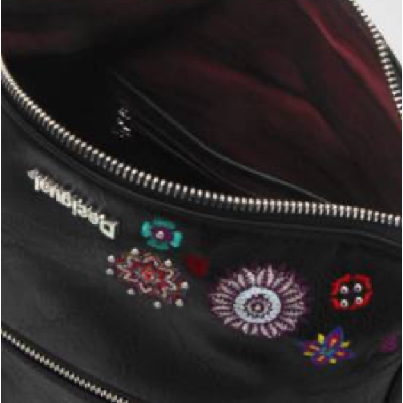 Desigual Black Bols Nanit Loverty Floral Embroidered Bag – Pre-Owned - Picture 4 of 16